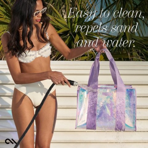 Case-Mate Soap Bubble Beach Tote with Phone Pouch - Wodoodporna torba plażowa na ramię z etui na telefon (Iridescent) Case-Mate Soap Bubble Beach Tote with Phone Pouch - Wodoodporna torba plażowa na ramię z etui na telefon (Iridescent)