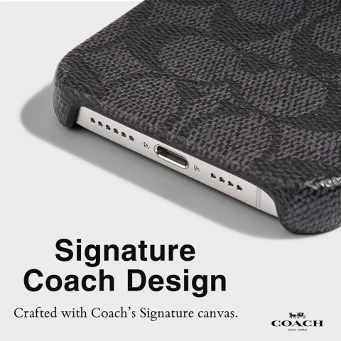 Coach Slim Wrap Signature C Case - Etui iPhone 15 Pro (Charcoal) Coach Slim Wrap Signature C Case - Etui iPhone 15 Pro (Charcoal)