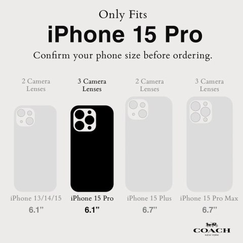 Coach Slim Wrap Signature C Case - Etui iPhone 15 Pro (Charcoal) Coach Slim Wrap Signature C Case - Etui iPhone 15 Pro (Charcoal)