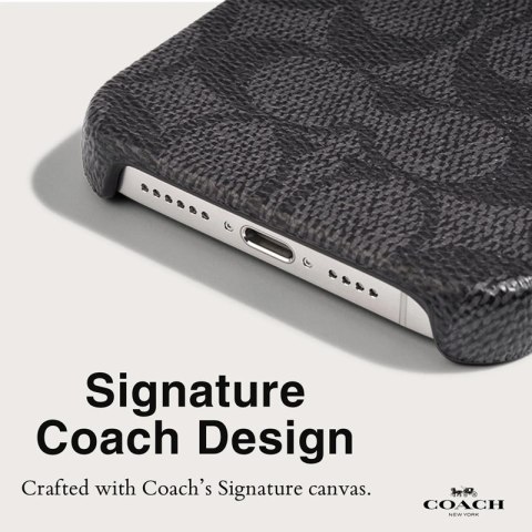 Coach Slim Wrap Signature C Case - Etui iPhone 15 Pro Max (Charcoal) Coach Slim Wrap Signature C Case - Etui iPhone 15 Pro Max (Charcoal)