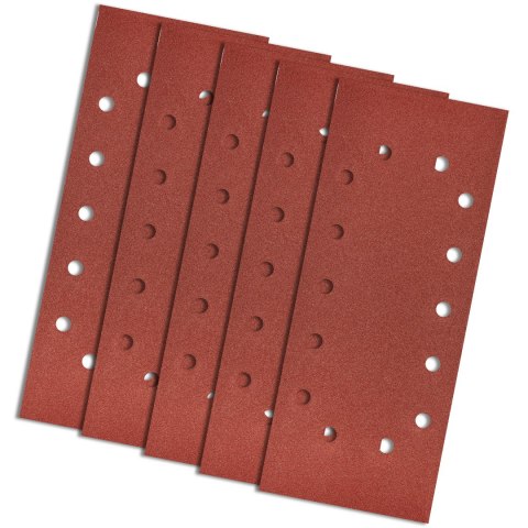 Papier ścierny 115 x 280 mm, K240, 5 szt., z otworami Papier ścierny 115 x 280 mm, K240, 5 szt., z otworami