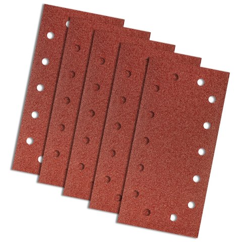 Papier ścierny na rzep 115 x 230 mm, K60, 5 szt., z otworami Papier ścierny na rzep 115 x 230 mm, K60, 5 szt., z otworami