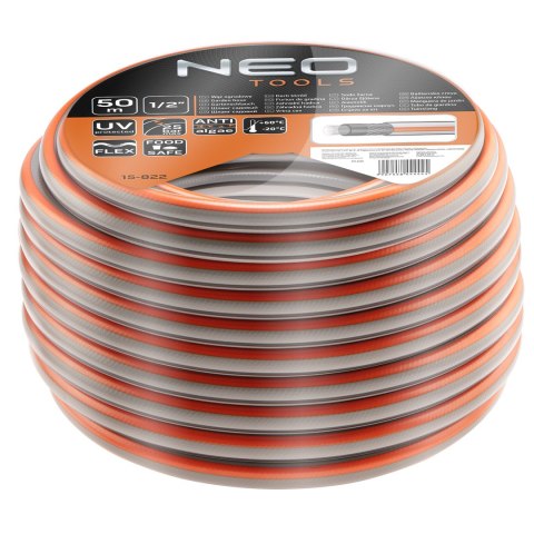 Wąż ogrodowy 1/2" x 50 m, 4-warstwowy NEO OPTIMA Wąż ogrodowy 1/2" x 50 m, 4-warstwowy NEO OPTIMA