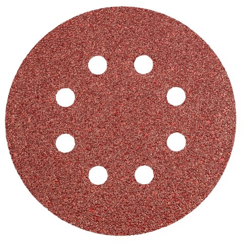 Krążki ścierne 125 mm, K40, 5 szt., z 8 otworami Krążki ścierne 125 mm, K40, 5 szt., z 8 otworami