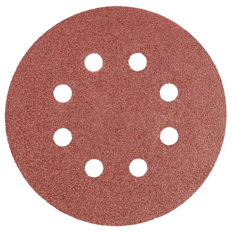 Krążki ścierne 125 mm, K80, 5 szt., z 8 otworami Krążki ścierne 125 mm, K80, 5 szt., z 8 otworami