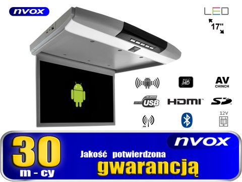 Monitor podwieszany podsufitowy led 17cali z systemem android usb fm bt wifi 12v/24v Monitor podwieszany podsufitowy led 17cali z systemem android usb fm bt wifi 12v/24v