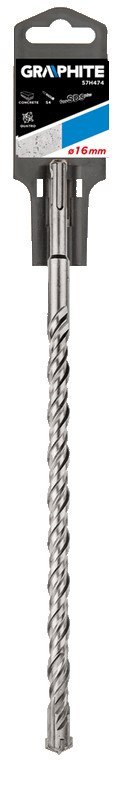 Wiertło do betonu SDS Plus, 16 x 310 mm, S4, quatro Wiertło do betonu SDS Plus, 16 x 310 mm, S4, quatro