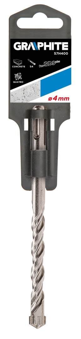 Wiertło do betonu SDS Plus, 4 x 110 mm, S4, quatro Wiertło do betonu SDS Plus, 4 x 110 mm, S4, quatro
