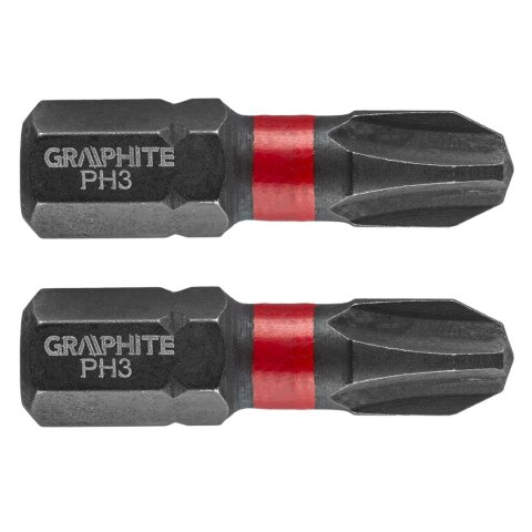 Bity udarowe PH3 x 25 mm, 2 szt. Bity udarowe PH3 x 25 mm, 2 szt.