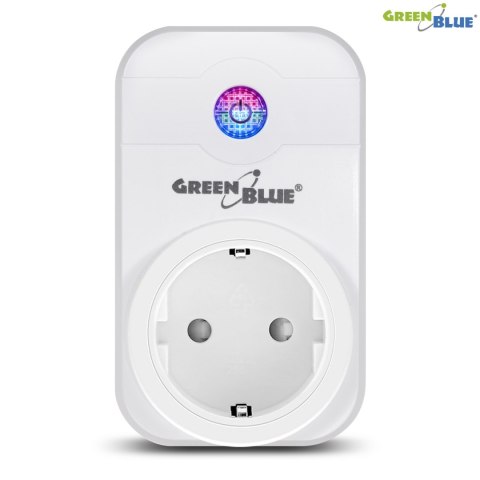 Zdalnie sterowane gniazdko WiFi Android iOS Alexa Google Home timer GreenBlue GB155G max 2000W 8 programów Zdalnie sterowane gniazdko WiFi Android iOS Alexa Google Home timer GreenBlue GB155G max 2000W 8 programów