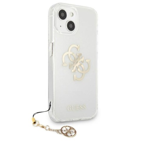 Guess 4G Big Logo Charm Gold- Etui iPhone 13 mini (złoty charms) Guess 4G Big Logo Charm Gold- Etui iPhone 13 mini (złoty charms)