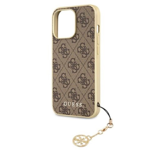 Guess 4G Charms Collection - Etui iPhone 13 Pro Max (brązowy) Guess 4G Charms Collection - Etui iPhone 13 Pro Max (brązowy)