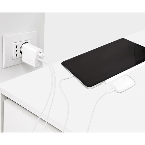 PURO Mini Fast Travel Charger - Szybka ładowarka sieciowa USB-A + USB-C Power Delivery 30W (biały) PURO Mini Fast Travel Charger - Szybka ładowarka sieciowa USB-A + USB-C Power Delivery 30W (biały)