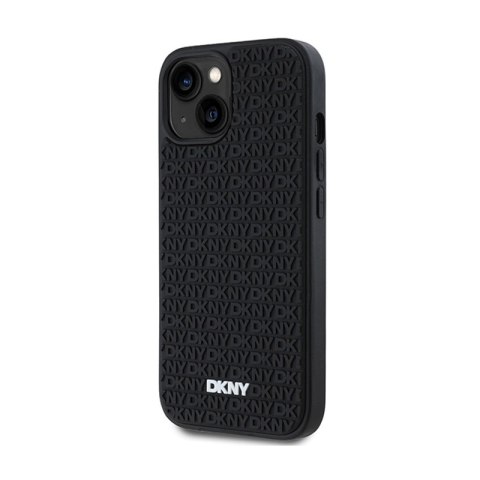 DKNY 3D Rubber Repeat Pattern - Etui iPhone 15 Plus (czarny) DKNY 3D Rubber Repeat Pattern - Etui iPhone 15 Plus (czarny)