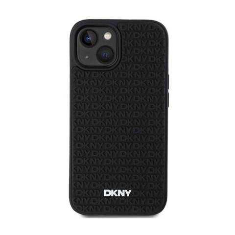 DKNY 3D Rubber Repeat Pattern - Etui iPhone 15 Plus (czarny) DKNY 3D Rubber Repeat Pattern - Etui iPhone 15 Plus (czarny)