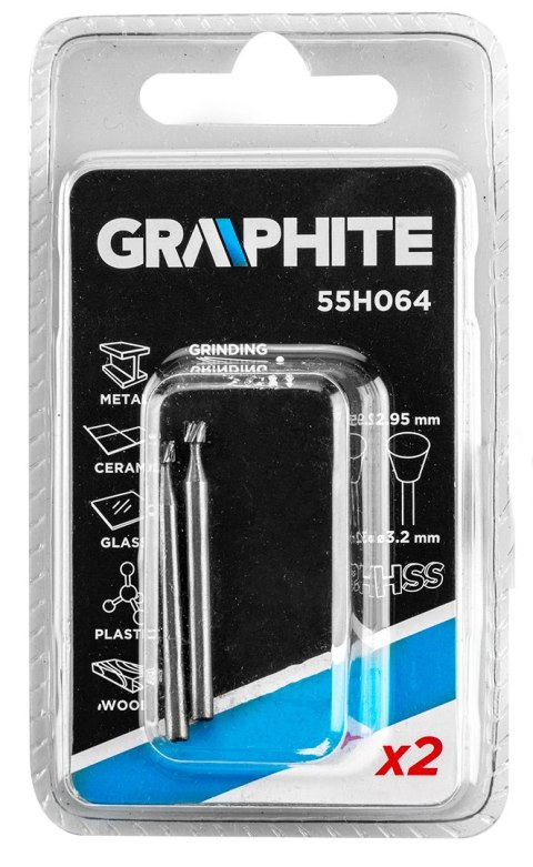 Frez HSS trapez 2.95 mm, trzpień 3.2 mm, 2 szt. Frez HSS trapez 2.95 mm, trzpień 3.2 mm, 2 szt.