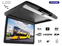 Monitor podwieszany podsufitowy led 17cali hdmi usb sd ir fm full hd