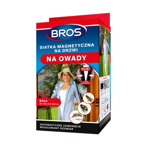 Siatka magnetyczna na drzwi Bros 100x220 biała Siatka magnetyczna na drzwi Bros 100x220 biała