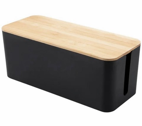 AG381D Organizer na kable listwy czarny AG381D Organizer na kable listwy czarny