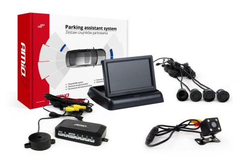 Zestaw czujników parkowania tft02 4,3" z kamerą hd-315-led 4 sensory czarne Zestaw czujników parkowania tft02 4,3" z kamerą hd-315-led 4 sensory czarne
