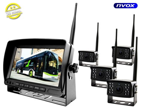 Monitor rejestrator samochodowy lcd 7cali ahd z obsługą 4 bezprzewodowych kamer 12v 24v Monitor rejestrator samochodowy lcd 7cali ahd z obsługą 4 bezprzewodowych kamer 12v 24v