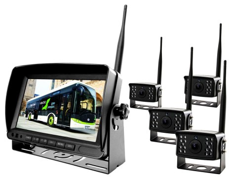 Monitor rejestrator samochodowy lcd 7cali ahd z obsługą 4 bezprzewodowych kamer 12v 24v Monitor rejestrator samochodowy lcd 7cali ahd z obsługą 4 bezprzewodowych kamer 12v 24v