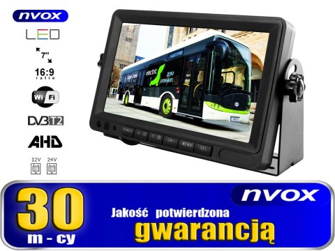 Monitor rejestrator samochodowy lcd 7cali ahd z obsługą 4 bezprzewodowych kamer 12v 24v Monitor rejestrator samochodowy lcd 7cali ahd z obsługą 4 bezprzewodowych kamer 12v 24v
