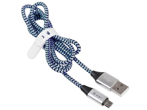 Kabel TRACER USB 2.0 AM - micro 1,0m czarno-niebieski Kabel TRACER USB 2.0 AM - micro 1,0m czarno-niebieski