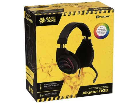 Słuchawki TRACER GAMEZONE Aligator RGB rainbow LED Słuchawki TRACER GAMEZONE Aligator RGB rainbow LED