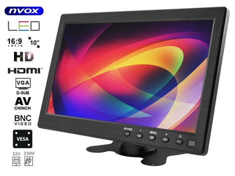 Monitor led 10cali cali hd z hdmi vga usb av 12v Monitor led 10cali cali hd z hdmi vga usb av 12v