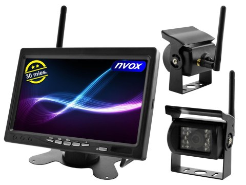 Zestaw monitor samochodowy lcd 7cali 12v 24v oraz 2 kamery bezprzewodowe Zestaw monitor samochodowy lcd 7cali 12v 24v oraz 2 kamery bezprzewodowe