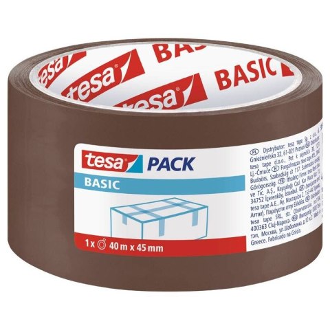 Taśma pakowa basic 40m:45mm, brązowa stand Taśma pakowa basic 40m:45mm, brązowa stand