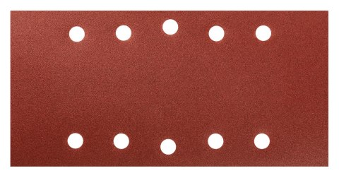 Papier ścierny na rzep 115 x 230 mm, K180, 5 szt., z otworami Papier ścierny na rzep 115 x 230 mm, K180, 5 szt., z otworami