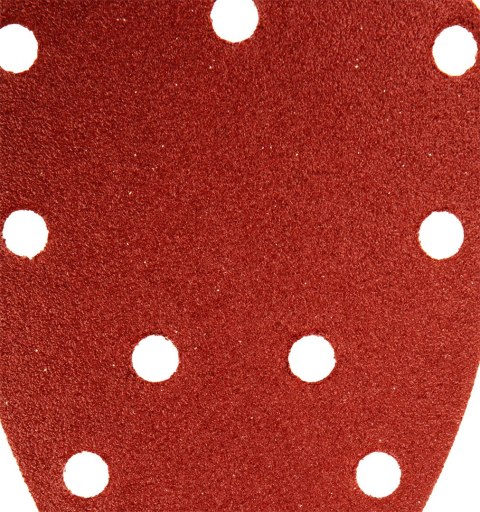 Papier ścierny na rzep delta 140 x 140 x 80 mm, K100, 5 szt., z otworami Papier ścierny na rzep delta 140 x 140 x 80 mm, K100, 5 szt., z otworami