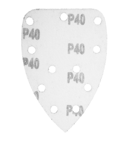 Papier ścierny na rzep delta 140 x 140 x 80 mm, K40, 5 szt., z otworami Papier ścierny na rzep delta 140 x 140 x 80 mm, K40, 5 szt., z otworami