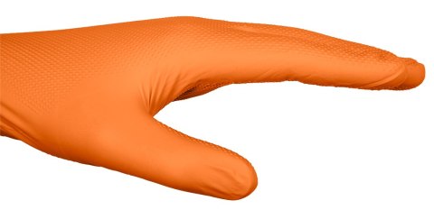 Rękawiczki nitrylowe, pomarańczowe, 50 sztuk, rozmiar XL Rękawiczki nitrylowe, pomarańczowe, 50 sztuk, rozmiar XL