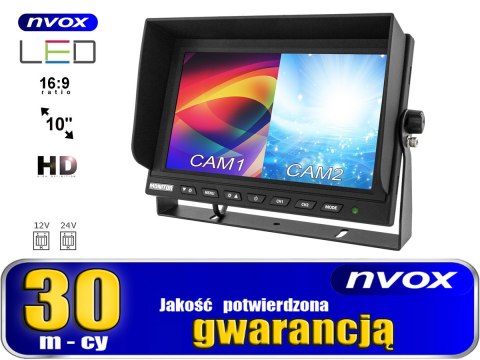Monitor lcd 9cali z obsługa do 2 kamer 4pin 12v 24v Monitor lcd 9cali z obsługa do 2 kamer 4pin 12v 24v