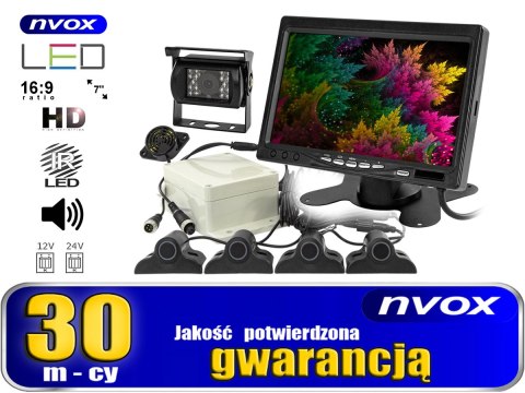 Monitor samochodowy lcd 7cali z obsługą do 2 kamer i czujnikami parkowania Monitor samochodowy lcd 7cali z obsługą do 2 kamer i czujnikami parkowania