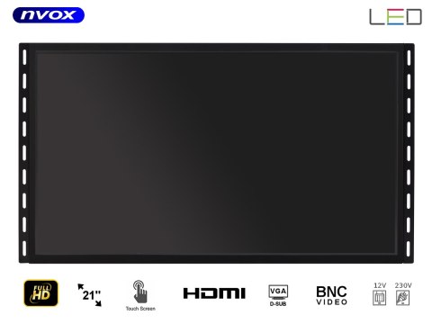 Monitor dotykowy open frame led 21cali vga hdmi usb bnc 12v 230v Monitor dotykowy open frame led 21cali vga hdmi usb bnc 12v 230v
