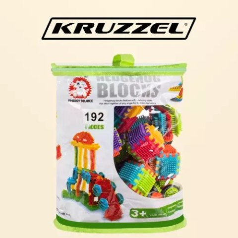 Klocki konstrukcyjne- jeżyki 192szt. Kruzzel 20376 Klocki konstrukcyjne- jeżyki 192szt. Kruzzel 20376