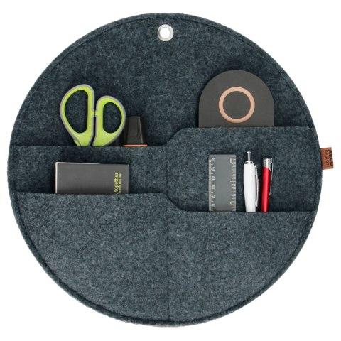 BERTONI EE Organizer na ścianę kółko z kieszeniami antracyt L BERTONI EE Organizer na ścianę kółko z kieszeniami antracyt L