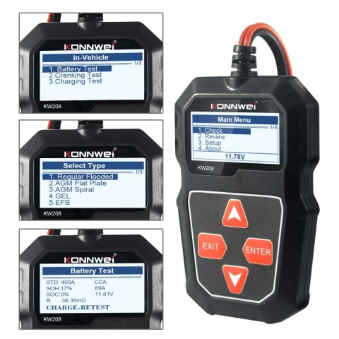 Miernik baterii Konnwei KW208 Miernik baterii Konnwei KW208