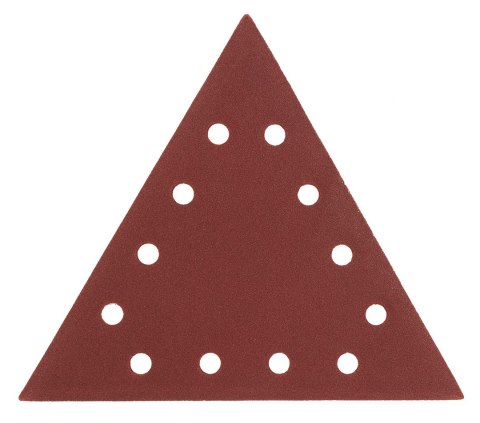 Papier ścierny na rzep K120, trójkątny z 12 otworami, 5szt do szlifierki 59G264 Papier ścierny na rzep K120, trójkątny z 12 otworami, 5szt do szlifierki 59G264