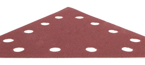 Papier ścierny na rzep K120, trójkątny z 12 otworami, 5szt do szlifierki 59G264 Papier ścierny na rzep K120, trójkątny z 12 otworami, 5szt do szlifierki 59G264