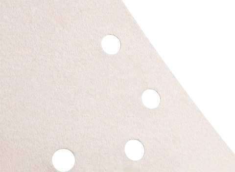 Papier ścierny na rzep K120, trójkątny z 12 otworami, 5szt do szlifierki 59G264 Papier ścierny na rzep K120, trójkątny z 12 otworami, 5szt do szlifierki 59G264
