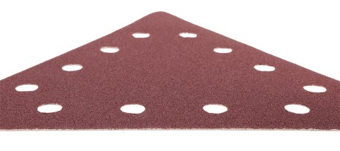 Papier ścierny na rzep K80, trójkątny z 12 otworami, 5szt do szlifierki 59G264 Papier ścierny na rzep K80, trójkątny z 12 otworami, 5szt do szlifierki 59G264