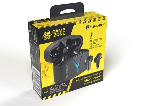 Słuchawki TRACER GAMEZONE T6 PRO TWS BT Słuchawki TRACER GAMEZONE T6 PRO TWS BT