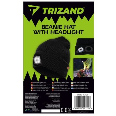 Czapka zimowa z latarką- czarna Trizand 22663 Czapka zimowa z latarką- czarna Trizand 22663