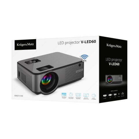 Projektor LED z Wi-Fi FullHD Kruger&Matz V-LED60 Projektor LED z Wi-Fi FullHD Kruger&Matz V-LED60