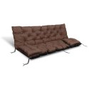ZESTAW OGRODOWY 150x60x50CM + 2 PODUSZKI 42X42 CM BRĄZOWY